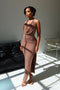 Aria Beaded Cowl Neck Maxi Dress